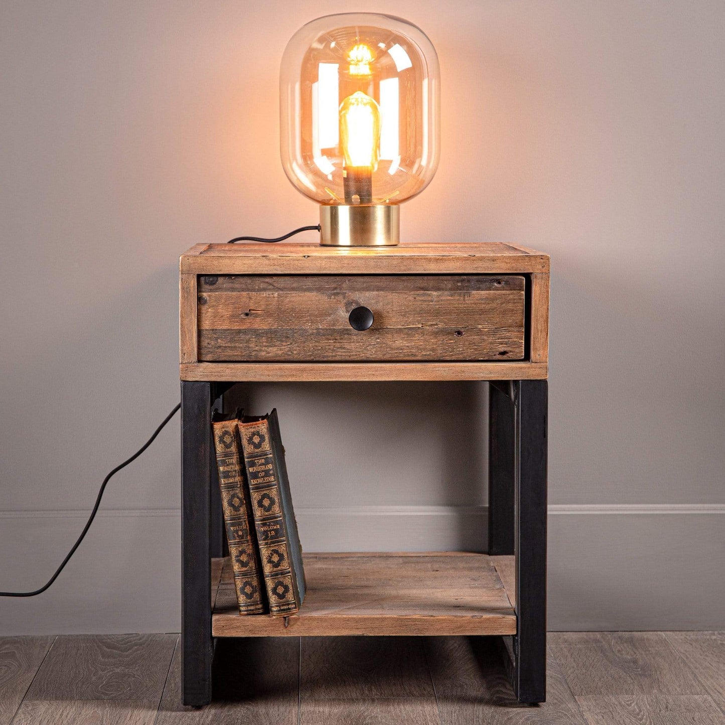 Lincoln Rustic Lamp Table