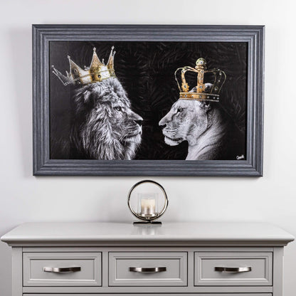 Lion And Lioness Picture And Frame