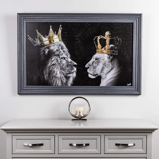 Lion And Lioness Picture And Frame