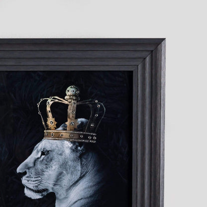 Lion Queen Small Framed Picture 55 x 55cm