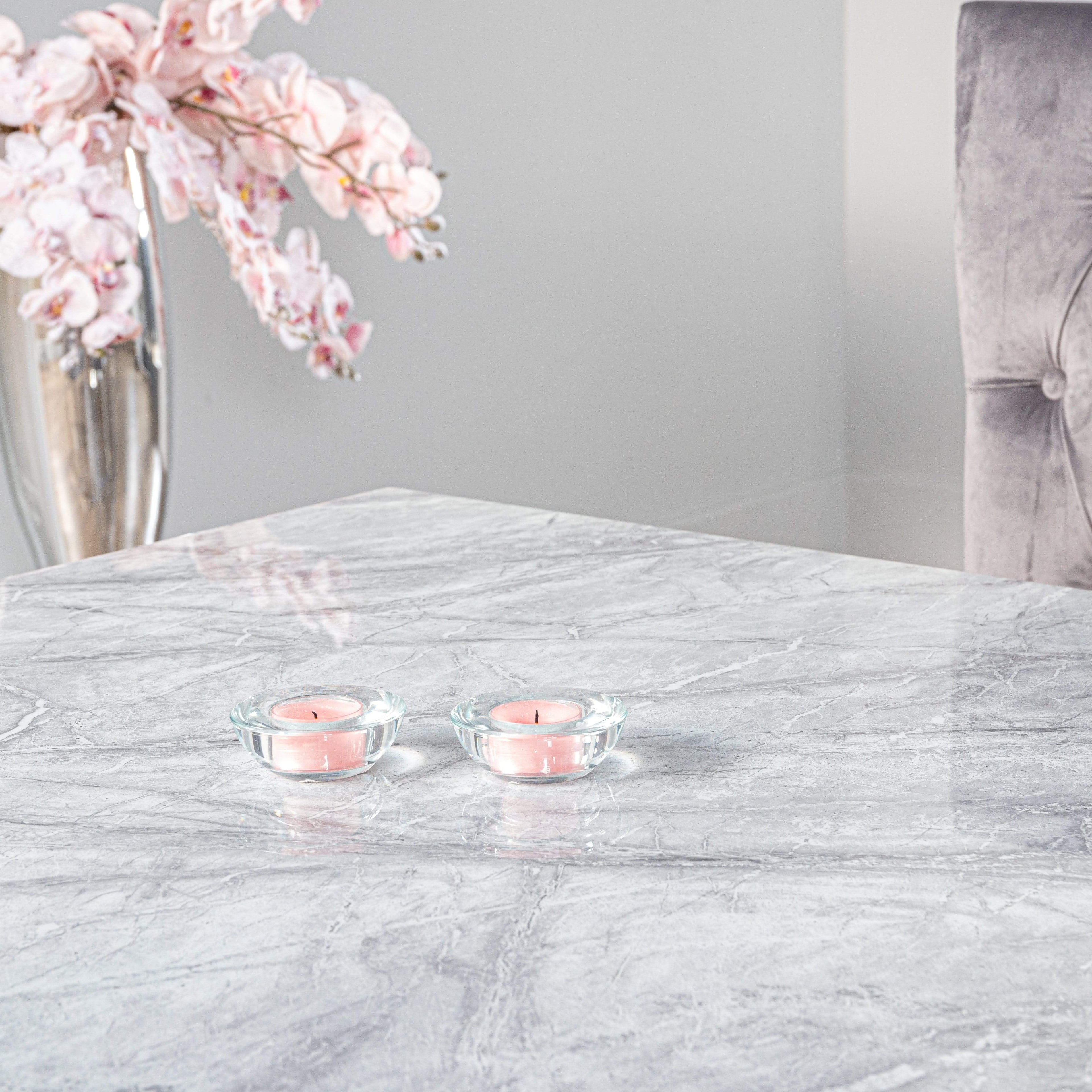 Square Louis Marble Dining Table Set And 4 Palermo Chairs