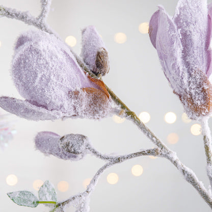 Magnolia Spray Lilac Christmas Flower 50cm