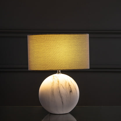 Marble Effect Ceramic Table Lamp