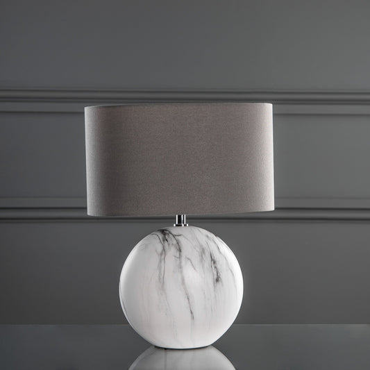 Marble Effect Ceramic Table Lamp