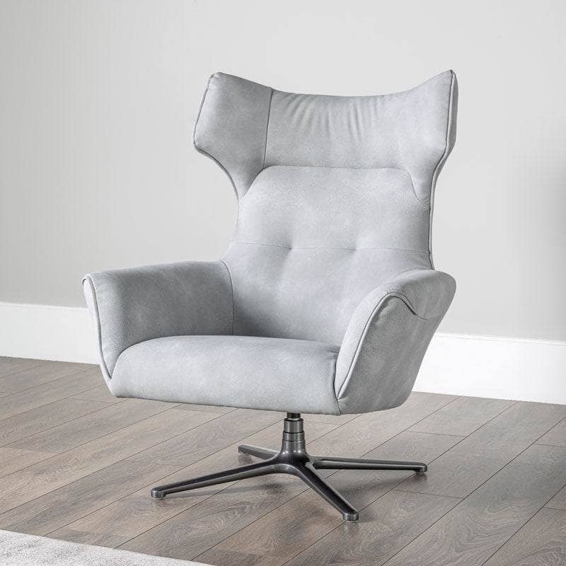 Romeo Silver Swivel Chair