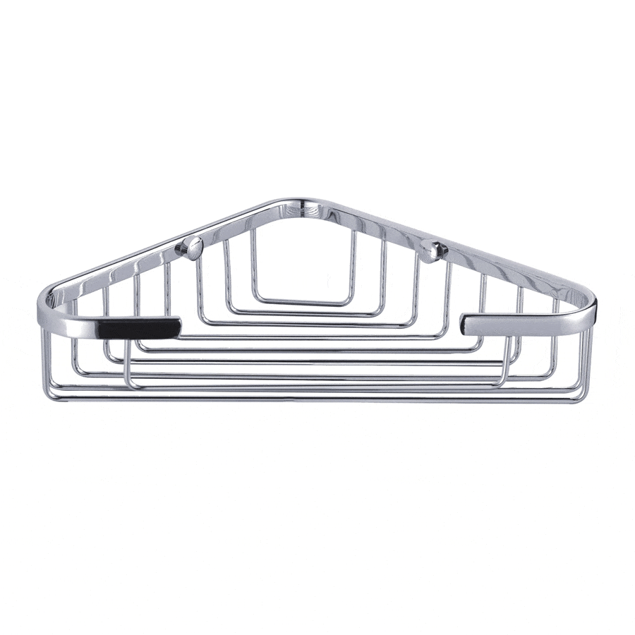 Showerdrape Classico Corner Basket Stainless Steel Large