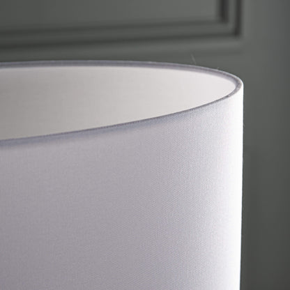 Teruel Table Lamp White Oval Complete With Shade